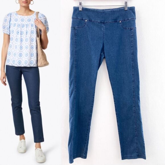 Elliott Lauren Pants - Elliott Lauren Women's Jeggings size 4 Stretch Leggings Denim Casual Minimalist